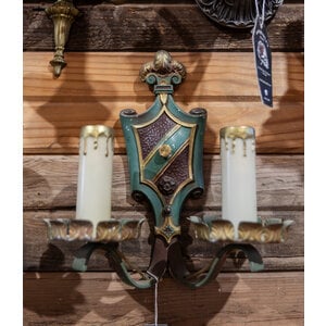 Painted Brass Sconce Light