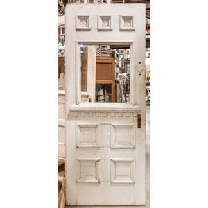 White Half Glass Arts & Crafts 7 panel Door