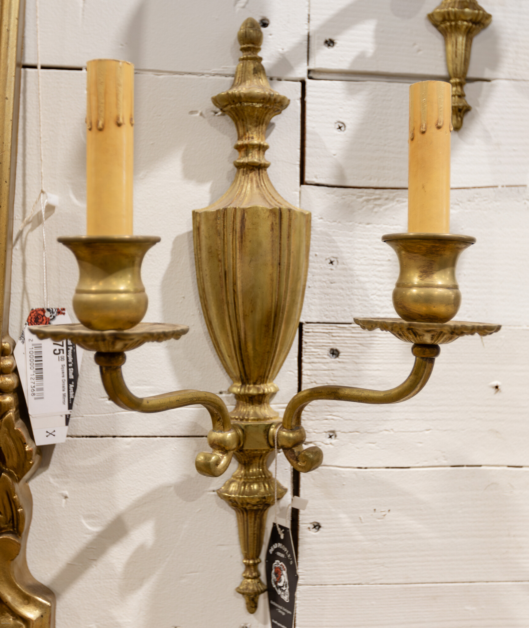 Brass Candelabra Sconce Light - Dead People's Stuff "Architectural ...