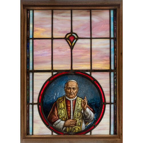 Priest Stained Glass Window