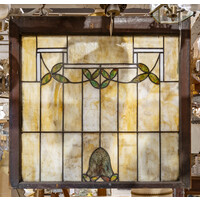 Green Leaves Stained Glass