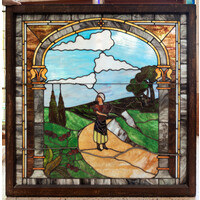 Maiden Woman Stained Glass Window