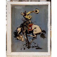 Cowboy & Horse St. Louis Painting