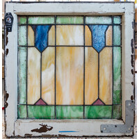 Stained Glass Window - Blue Diamond