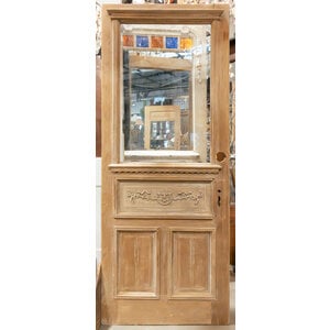 Egg & Dart half  glass 3 panel Door