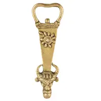 Brass Bottle Opener Brass Tribal Bull Head And Floral Design