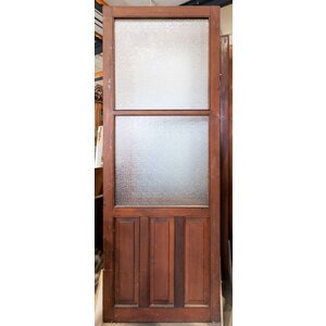 2 Light Stained Glass 3 Panel Door
