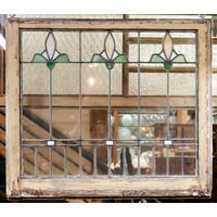 Green Fleur Stained Glass