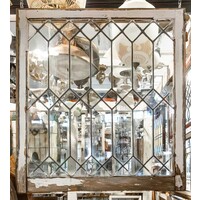 Elongated Diamond Leaded Glass Window