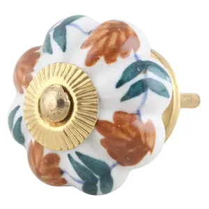 Caramel Plant Knob - Gold Finish