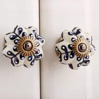 Blue Flower Drawer Knob