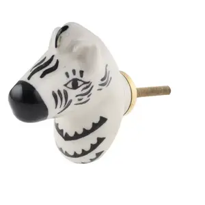 Zebra Head Ceramic Cabinet Knobs