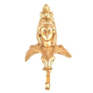 Brass English Lady Face Single Wall Hook