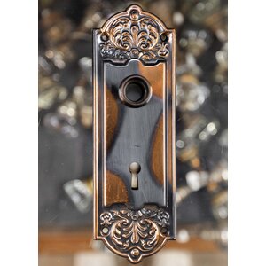 Unused Antique Japanned Escutcheon Pair