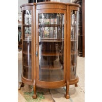 Curved glass Curio Cabinet
