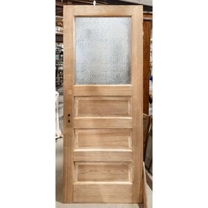 Antique Florentine Glass 3 Panel Door