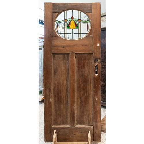 Door with Oval Stained Glass Window Door with Oval Stained Glass Window
