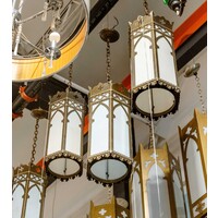 Brushed Brass Gothic Pendant Light