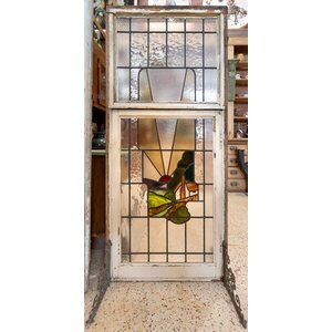 Cottage on The Hill Side Stained Glass Window Cottage on The Hill Side Stained Glass Window