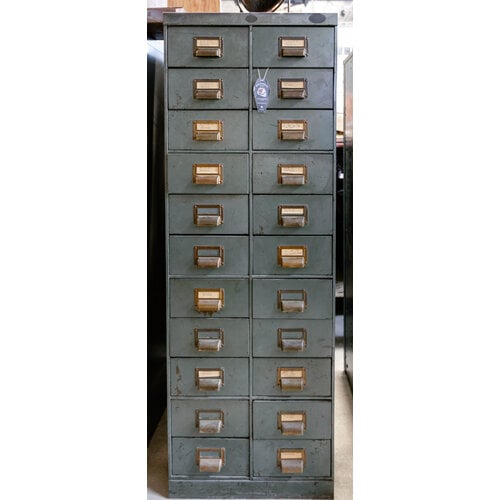 1940's Vintage Industrial Multi Drawer Metal Cabinet 1940's Vintage Industrial Multi Drawer Metal Cabinet
