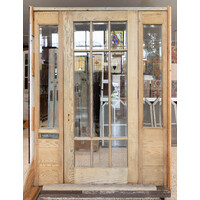 Arts & Craft Beveled Glass Door + Sidelights