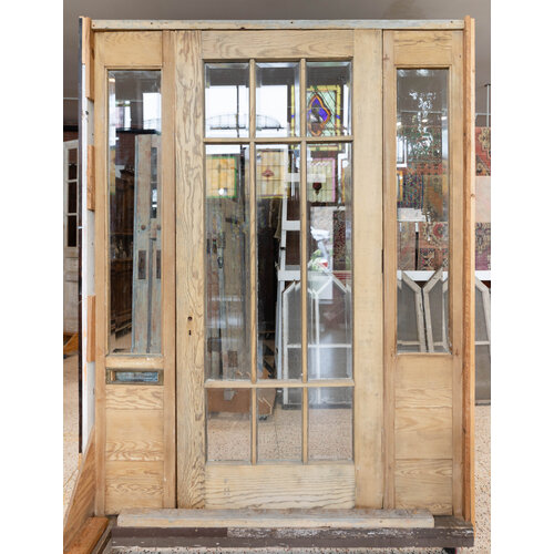 Arts & Craft Beveled Glass Door + Sidelights Arts & Craft Beveled Glass Door + Sidelights