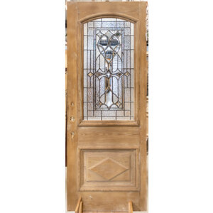 Arched Half Glass One Panel Door