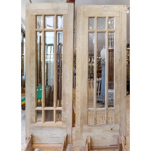 1920's Arts and Crafts Double Doors w/ Beveled Glass from St. Louis