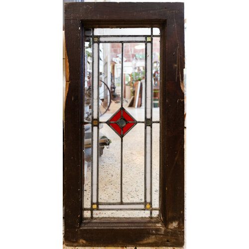 White Border Stained Glass Window