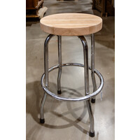 Handcrafted Wood Top Bar Stool