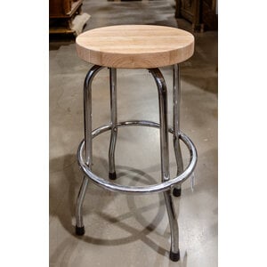 Handcrafted Wood Top Bar Stool