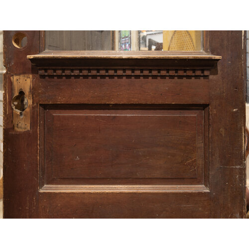 1 Lite 2 Panel Door with Dentil Shelf 1 Lite 2 Panel Door with Dentil Shelf