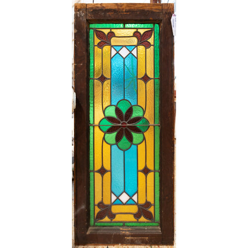 Floral Green Stained Glass Window Floral Green Stained Glass Window