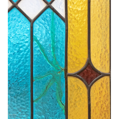 Floral Green Stained Glass Window Floral Green Stained Glass Window