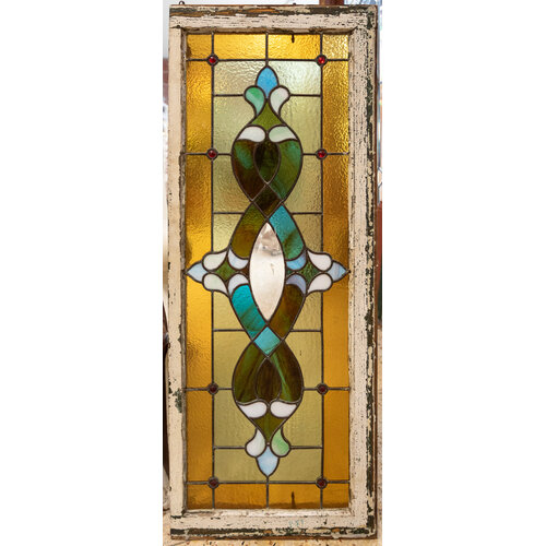 Blue + Amber Border Stained Glass Blue + Amber Border Stained Glass