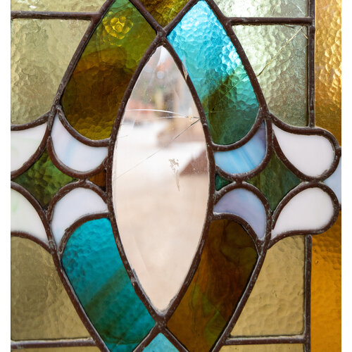 Blue + Amber Border Stained Glass Blue + Amber Border Stained Glass