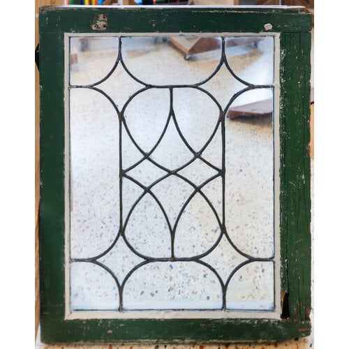 Diamond Center Leaded Glass Window