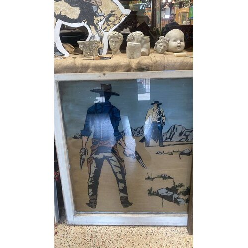 Cowboy Duel Painted Sign from St. Louis Cowboy Duel Painted Sign from St. Louis