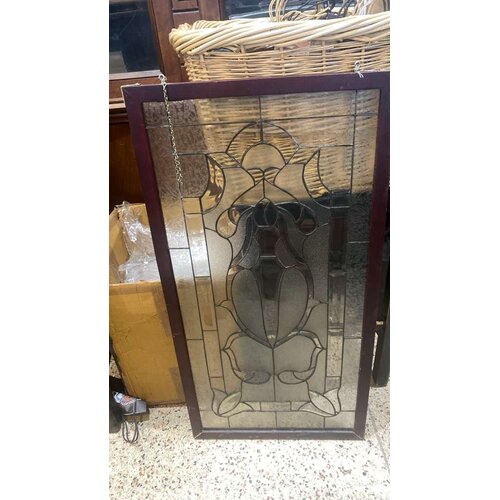 Handcrafted clear stain glass beveled Window Handcrafted clear stain glass beveled Window