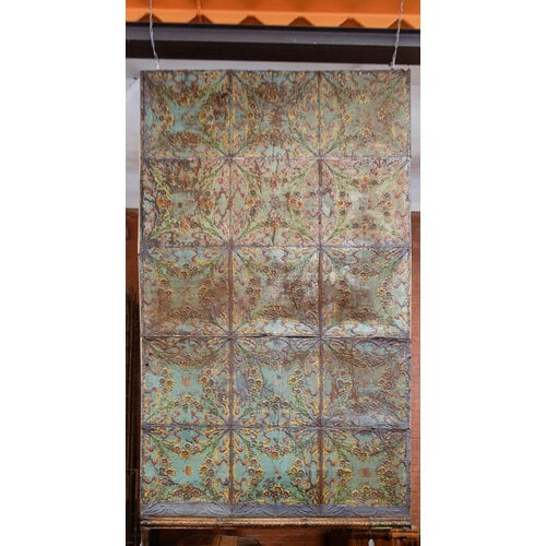 1800's Hand Painted French Stamped Tin