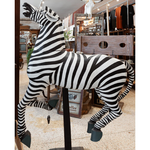 Zebra Wooden Statue
