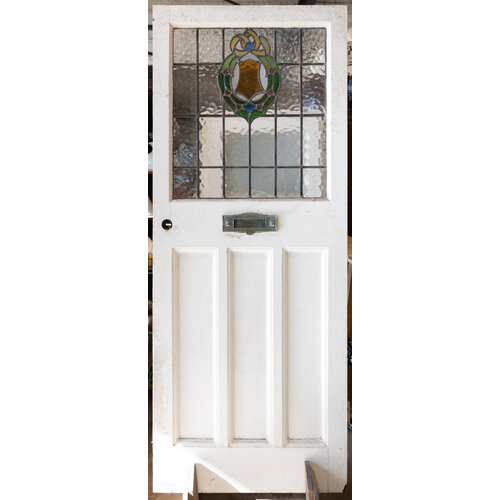 Wreath Stained Glass Door from England Wreath Stained Glass Door from England