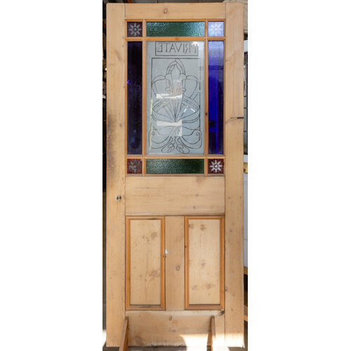 Edged Private Stained Glass Door from England