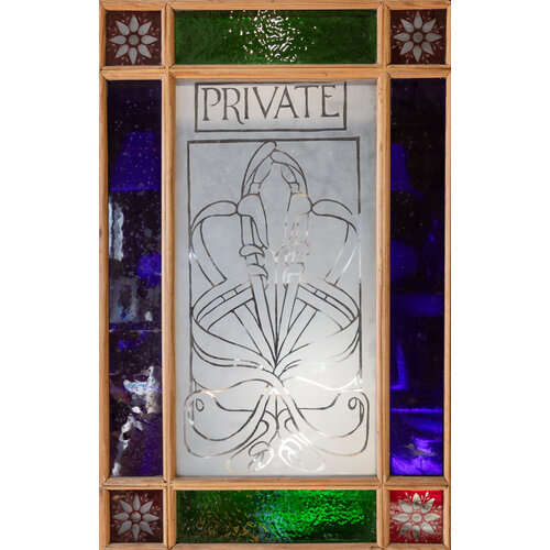 Edged Private Stained Glass Door from England
