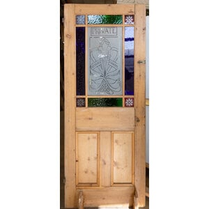 Edged Private Stained Glass Door from England