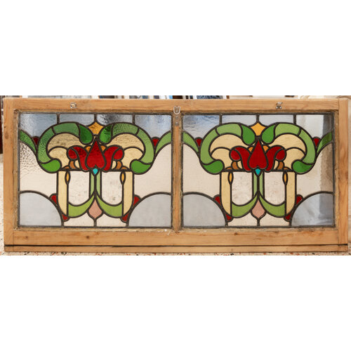 Red Heart Stained Glass Window from England