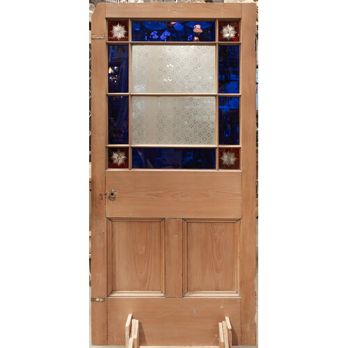Glory Star Etched Stained Glass Door from England