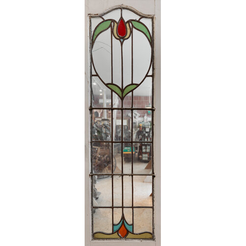 Red Tulip + Green Leaves Double Doors from England