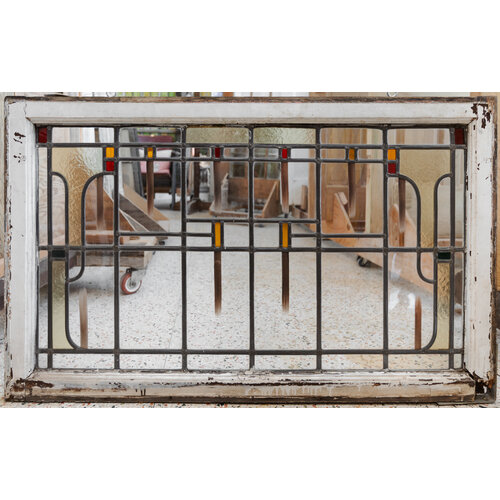 English Art Deco Stained Glass Window