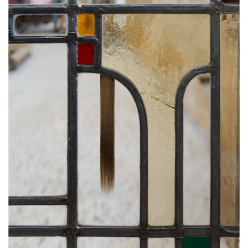 English Art Deco Stained Glass Window